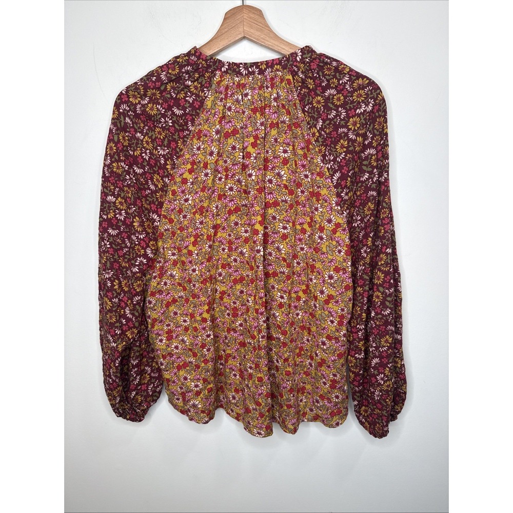 Natural Life Peasant Boho Floral Tassel Blouse Top Womens XS Embroidered Prairie - Picture 8 of 8